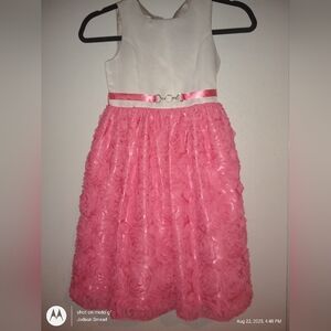 American Princess Pink Rosette Kids Dress